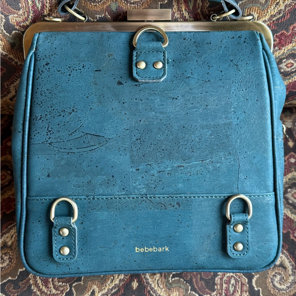 Laflore Paris Bebebark Convertible Vegan Sustainable Backpack In Emerald Bag